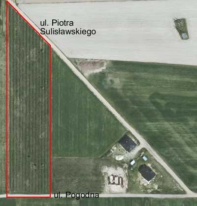 lokalizacja działki budowlanej ul. Pogodna w Kaliszu